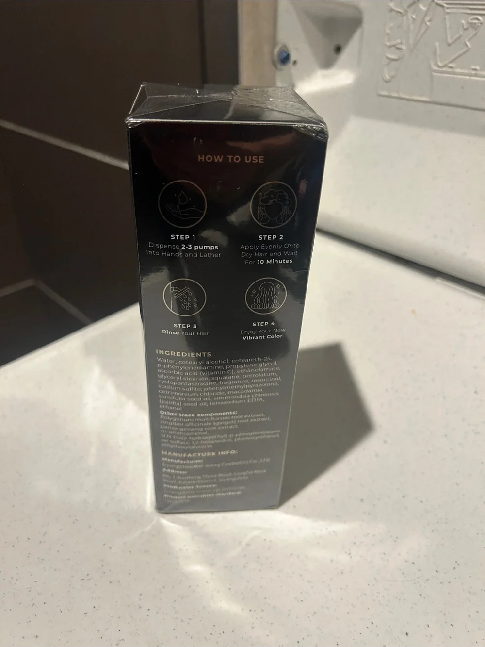 Black Hair Dye Shampoo — Black